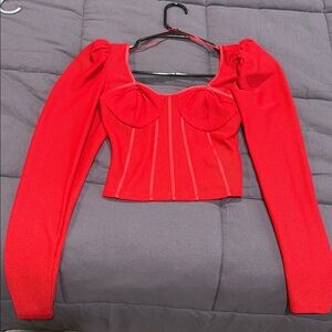 Guess Women's red crop top
